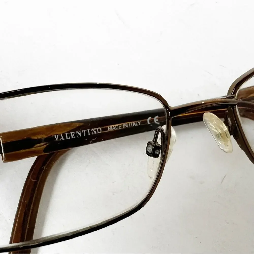 Valentino Frame Glasses Tortoise Diamond Stud Style
